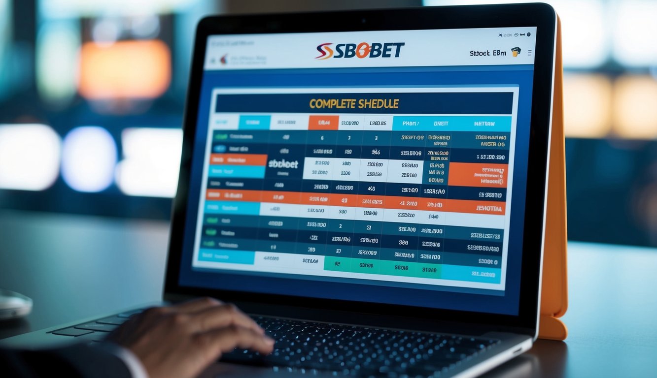 Portal digital yang menampilkan jadwal lengkap pertandingan Sbobet online