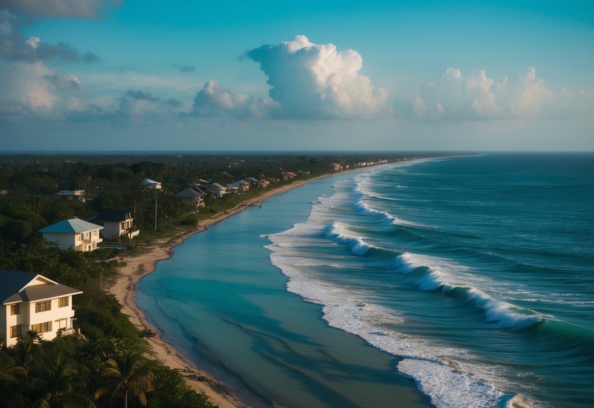 Coastal real estate in the Philippines being eroded by rising sea levels and powerful storm surges