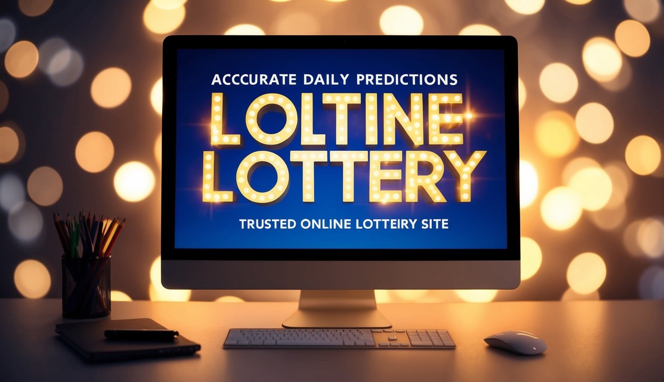 Sebuah layar komputer yang bersinar menampilkan prediksi harian yang akurat untuk situs lotere online yang terpercaya