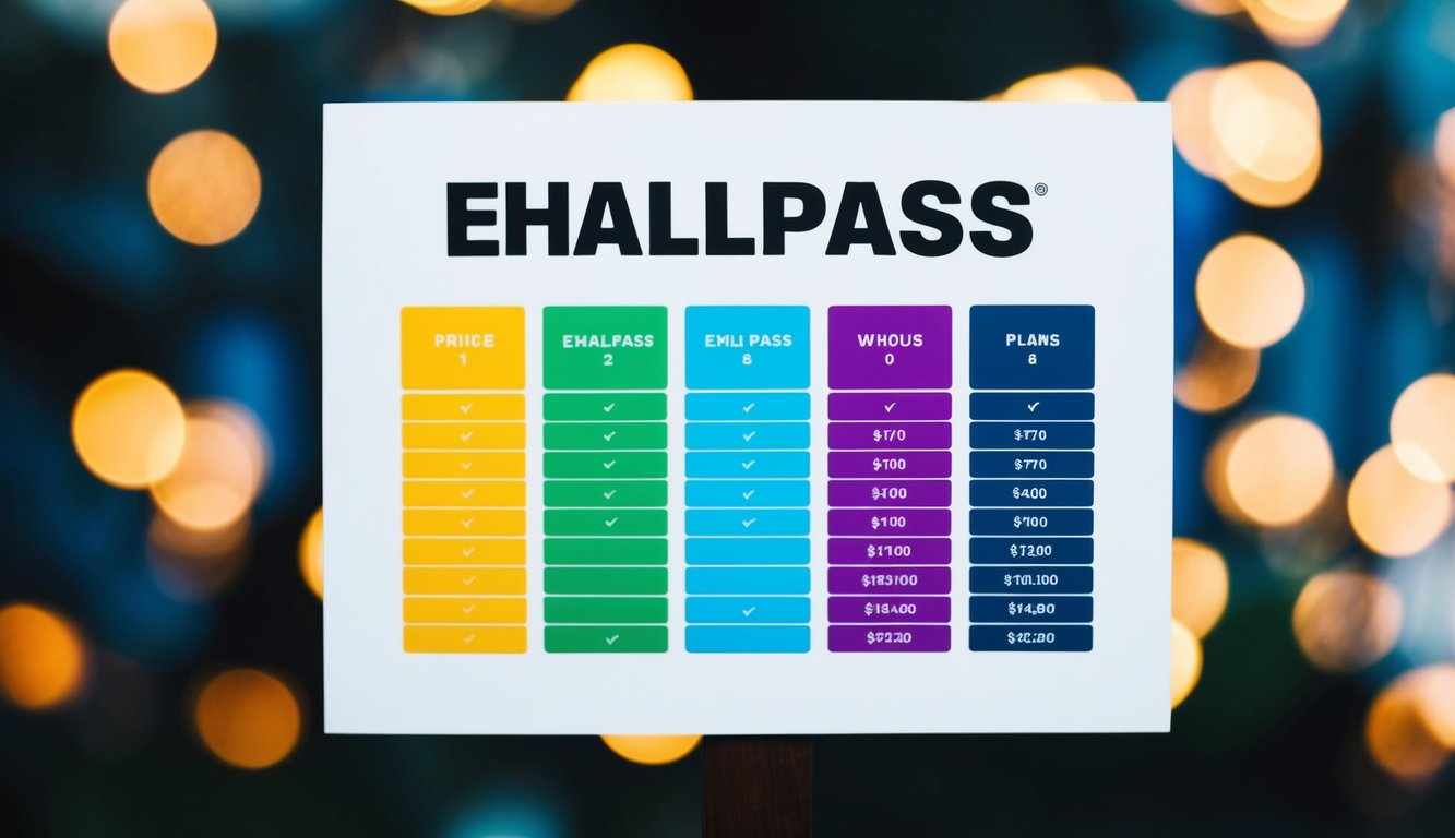 v2 q9bz9 98qtq A colorful chart displaying eHallpass pricing plans and features