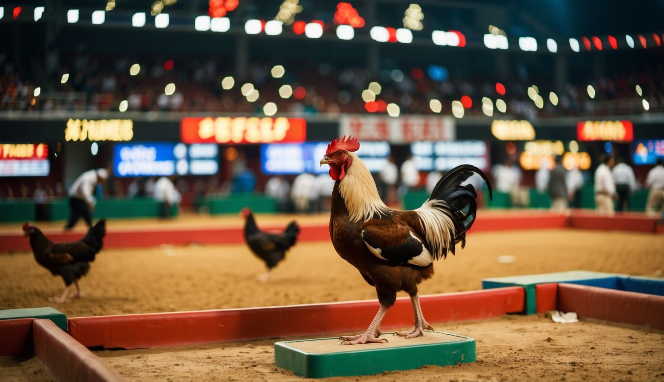 Arena sabung ayam yang ramai dengan berbagai pilihan taruhan