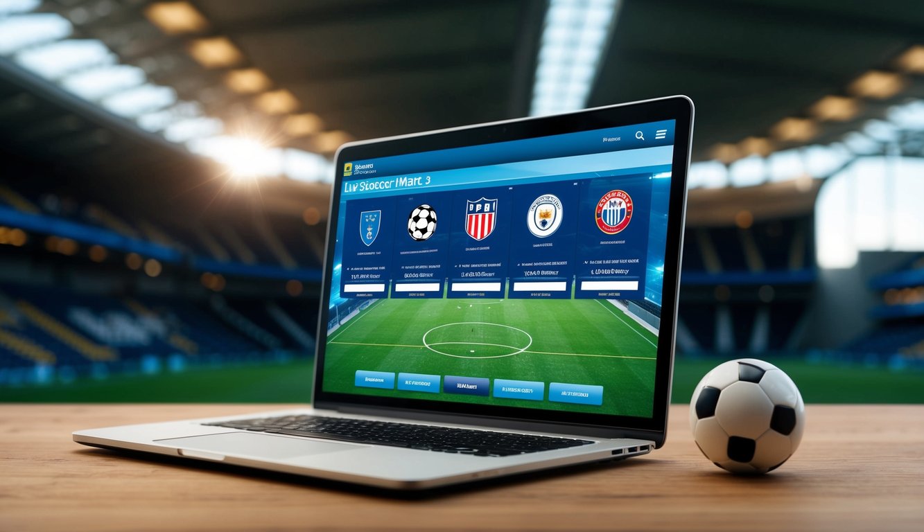 Portal digital yang menampilkan jadwal pertandingan sepak bola secara langsung