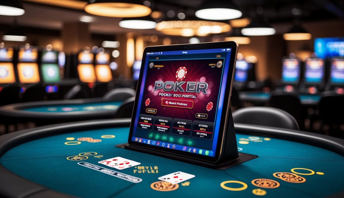 Portal poker digital dengan beberapa meja dan fitur permainan