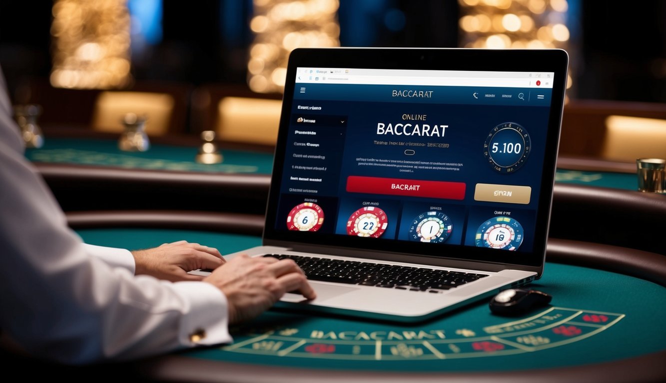 Antarmuka baccarat online yang ramping dan modern dengan akses cepat dan aman