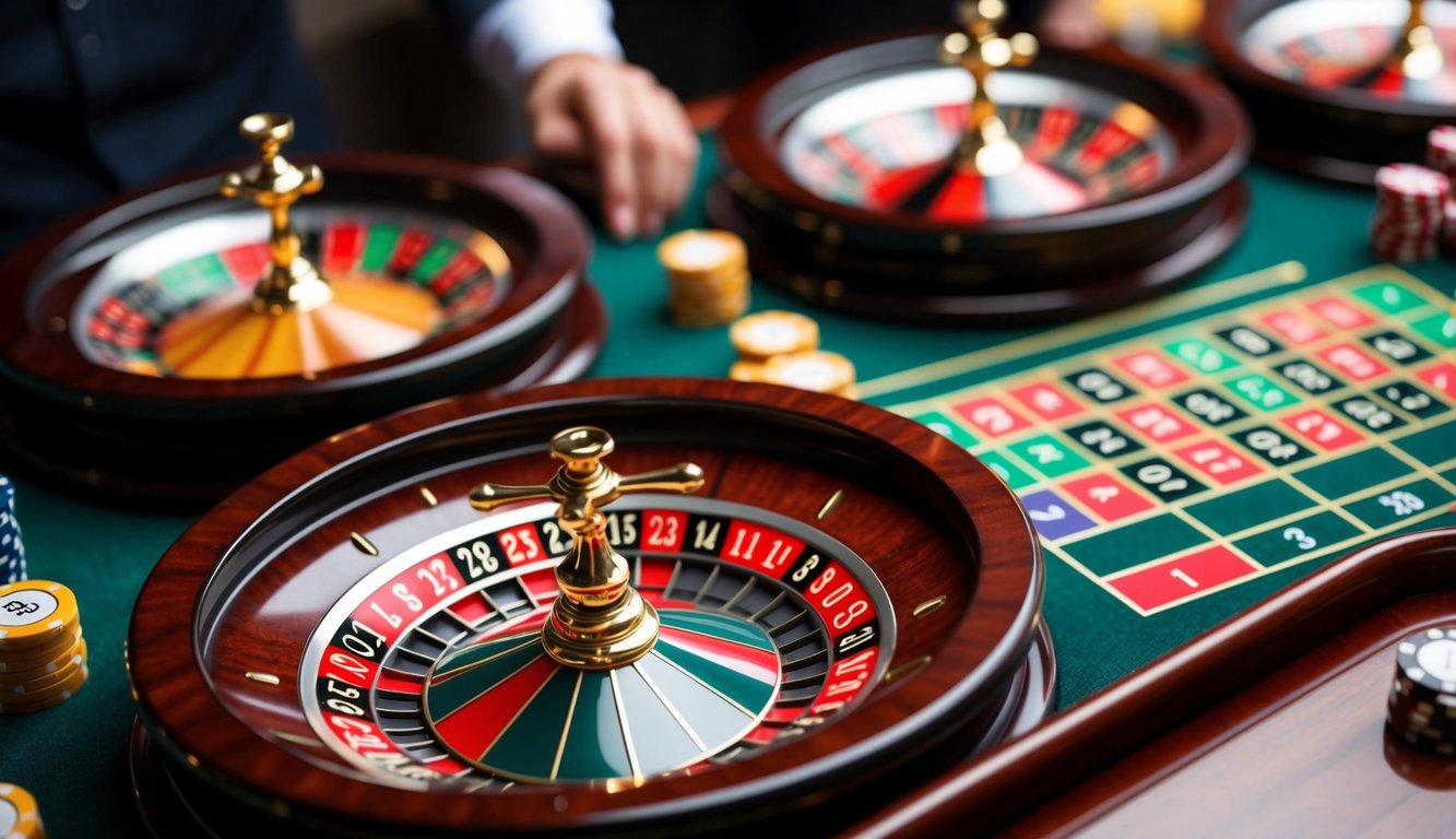 Sebuah platform roulette online yang berwarna-warni dengan berbagai permainan meja