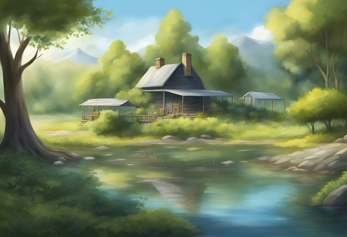 Um ambiente sereno com uma atmosfera tranquila, retratando o processo de remoção de dependentes químicos de seu entorno.