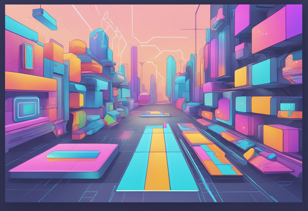 A futuristic, sleek interface with colorful interactive elements and advanced AI features in Google AI Studio