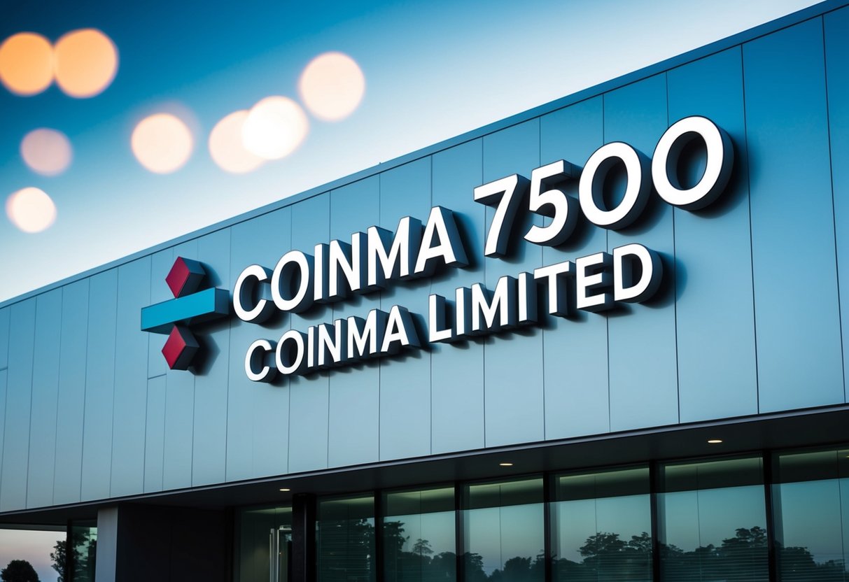 Coinma 7500, Coinma Limited: Rising Fintech Platform Hits $3.2B Trading Volume, Signals Market Shift 2 A sleek, modern office building with the company name "Coinma 7500, Coinma Limited" prominently displayed on the exterior
