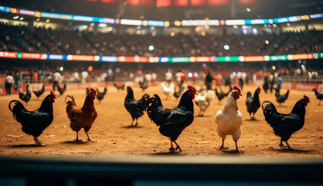 Arena sabung ayam online yang ramai dengan berbagai jenis pertandingan