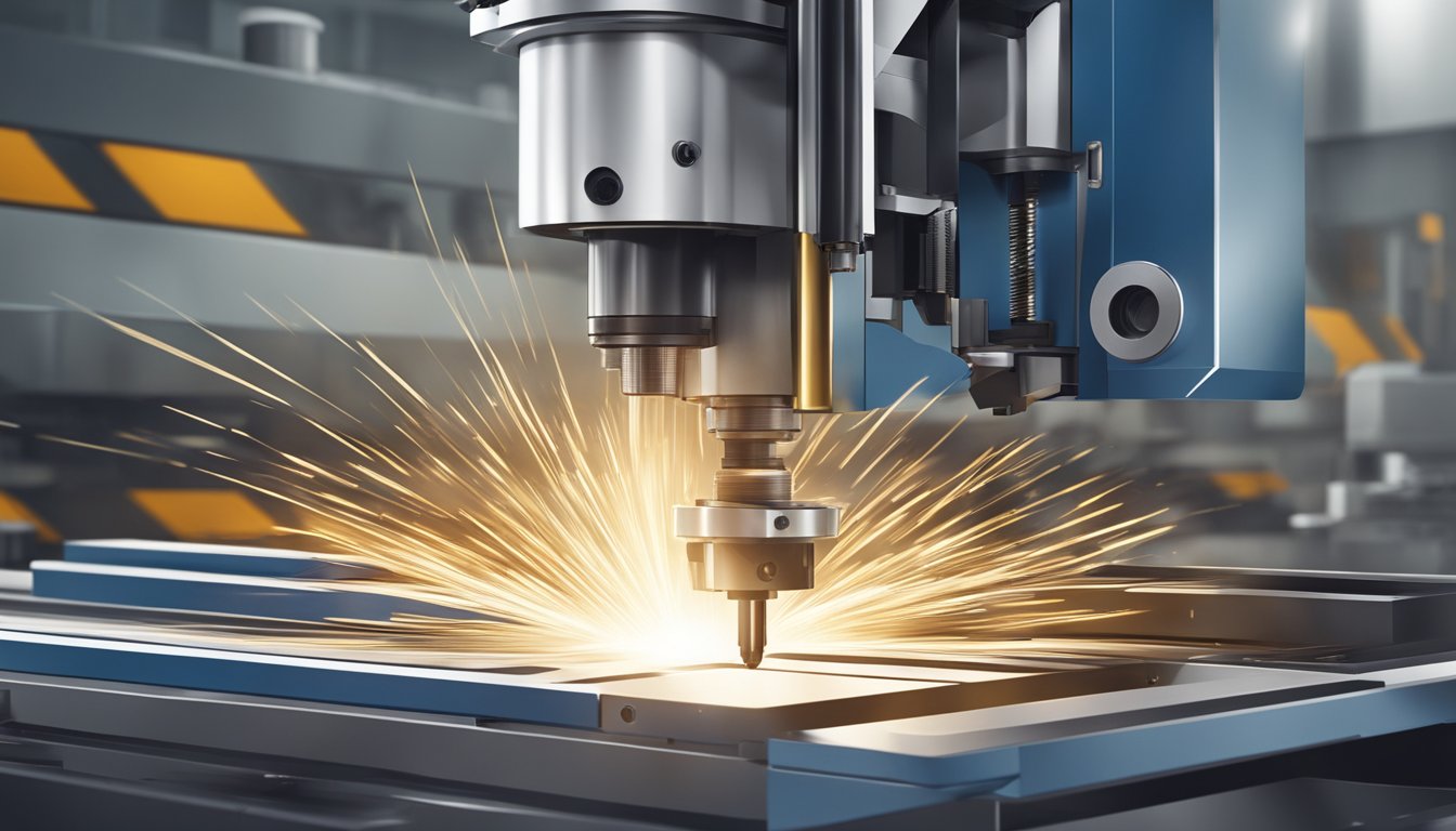 A high-speed milling machine cutting through metal with precision and efficiency