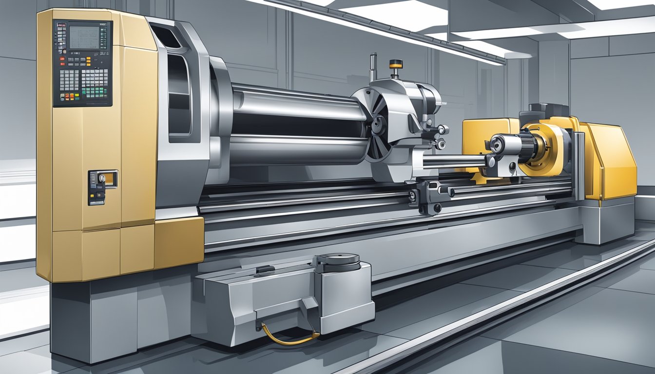 What Is CNC Lathe Machine: A Complete Guide to Modern Machining Technology 1 A CNC lathe machine cutting metal rod with precision