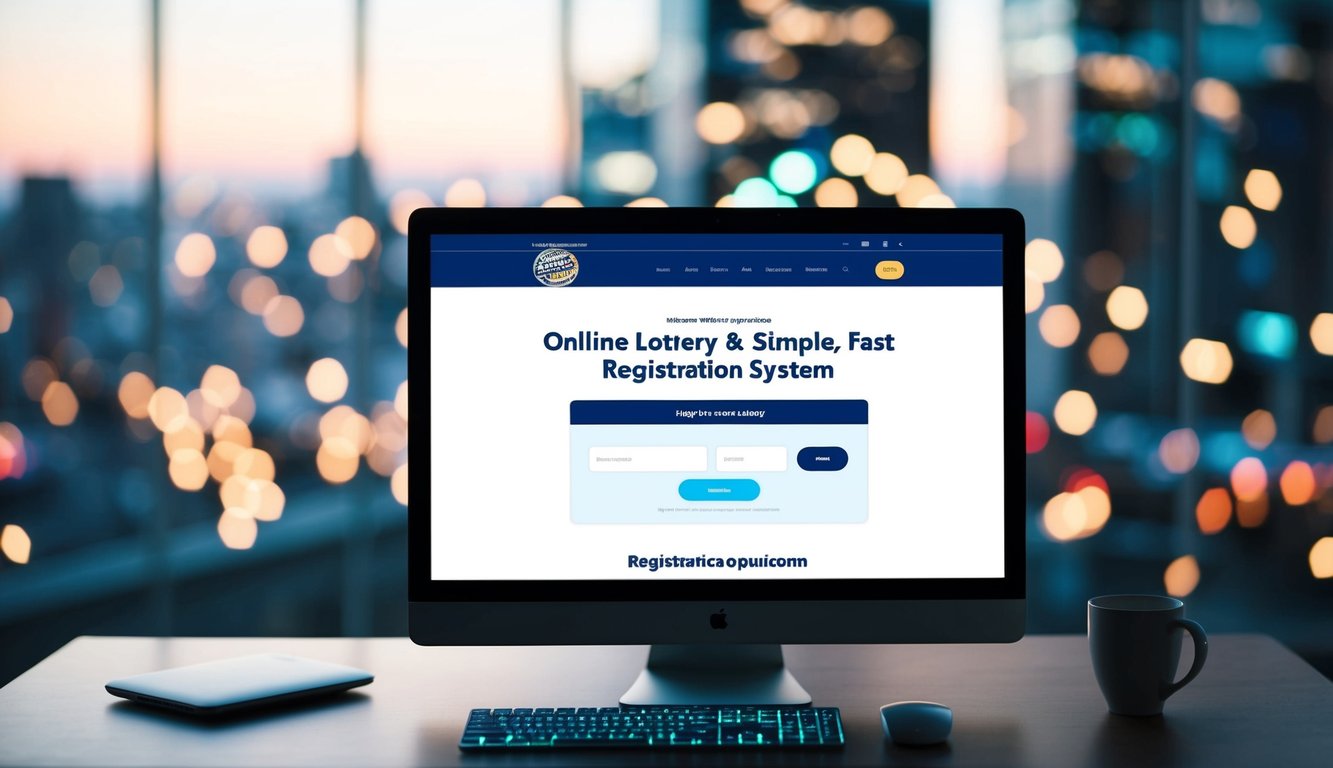 Sebuah layar komputer menampilkan situs web lotere online dengan sistem pendaftaran yang sederhana dan cepat