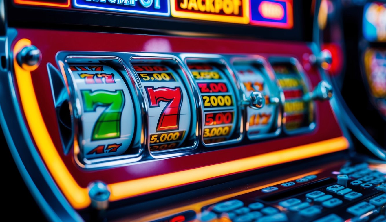 Mesin slot online yang berwarna-warni dengan berbagai pilihan jackpot