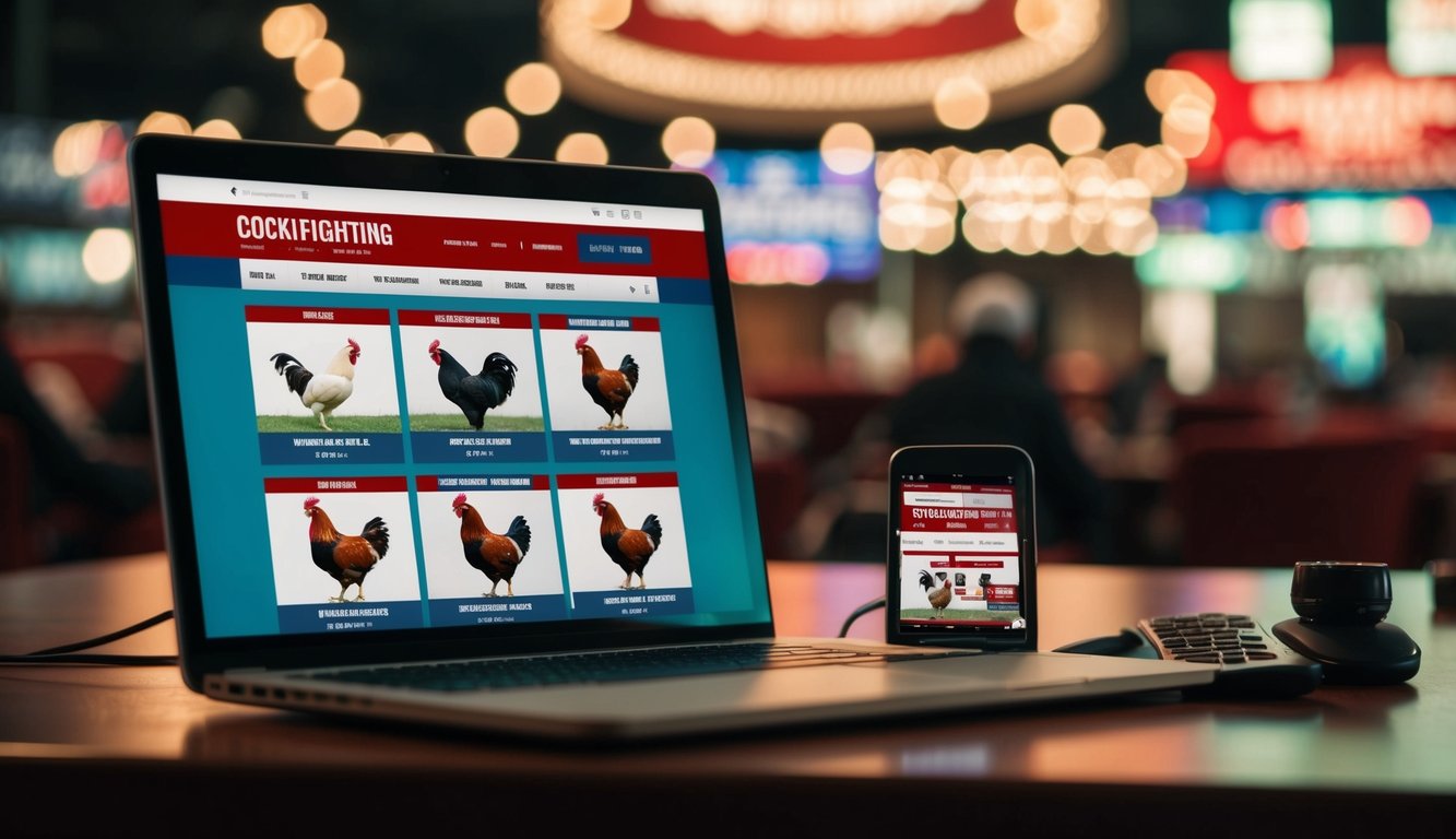 Sebuah situs web sabung ayam online yang ramai dengan berbagai jenis taruhan