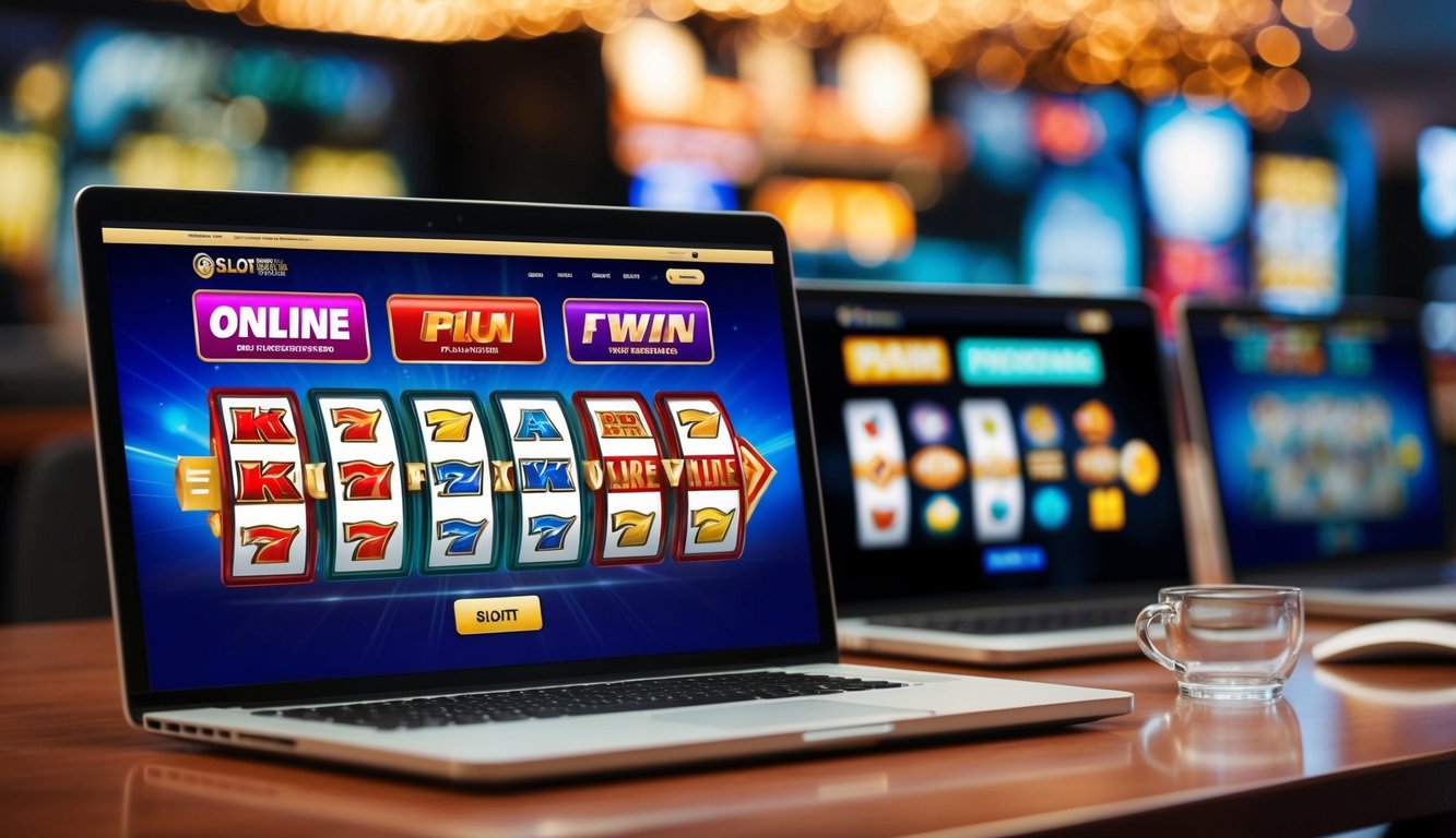 Sebuah permainan slot online yang hidup dengan logo penyedia populer ditampilkan di situs web yang terpercaya