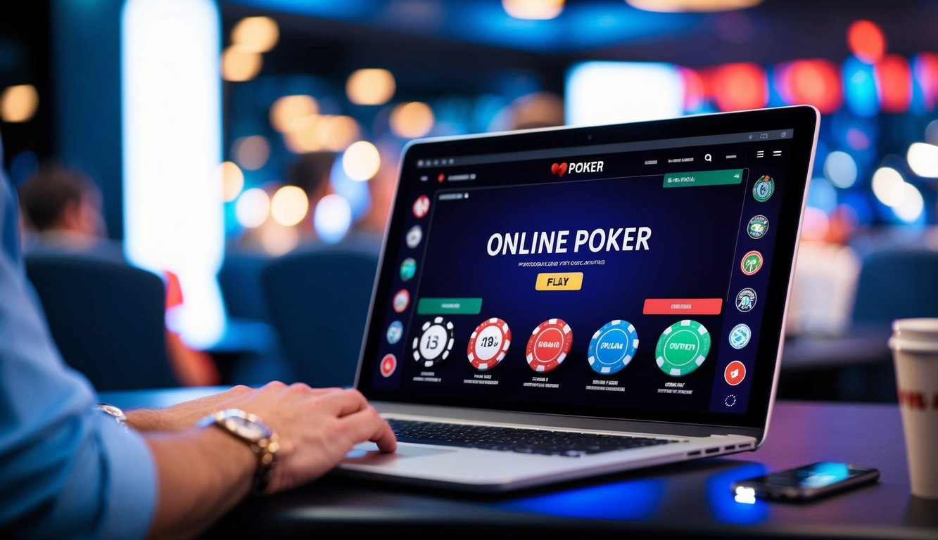 Platform poker online yang vibrant dan modern dengan antarmuka yang ramping dan berbagai pilihan permainan