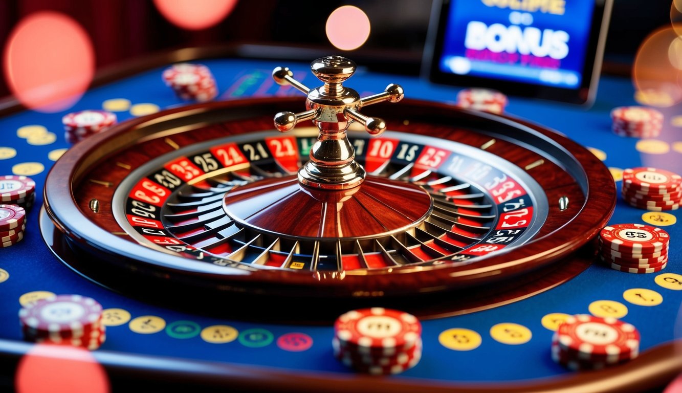 Meja roulette online yang hidup dikelilingi oleh penawaran bonus yang menggoda