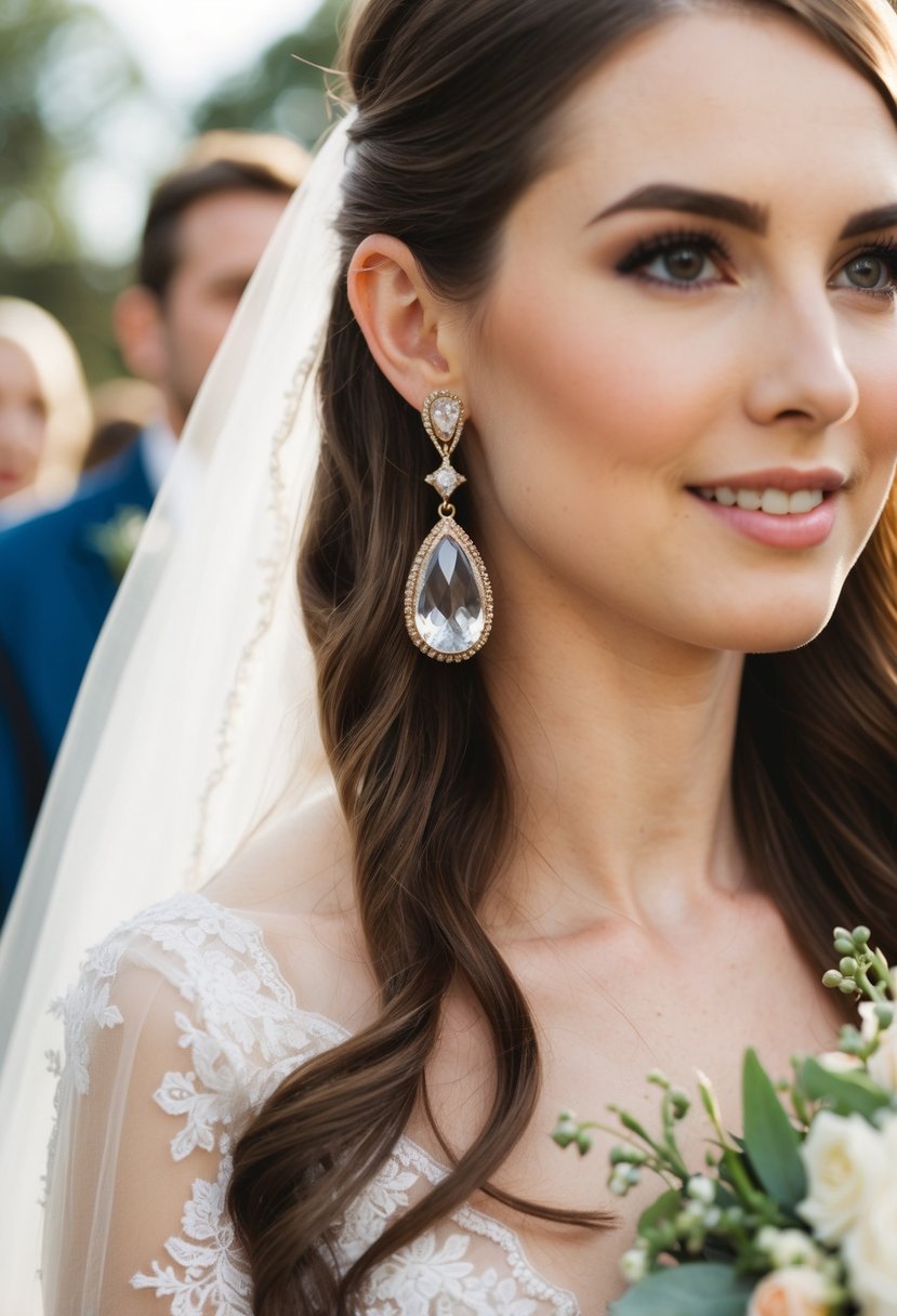 Vintage-inspired teardrop earrings