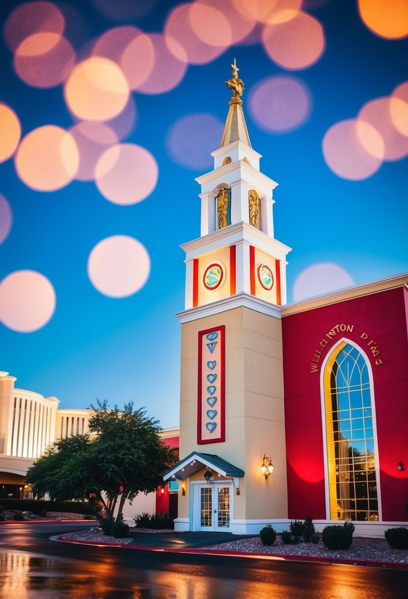 A colorful Vegas wedding chapel at Wellington Place