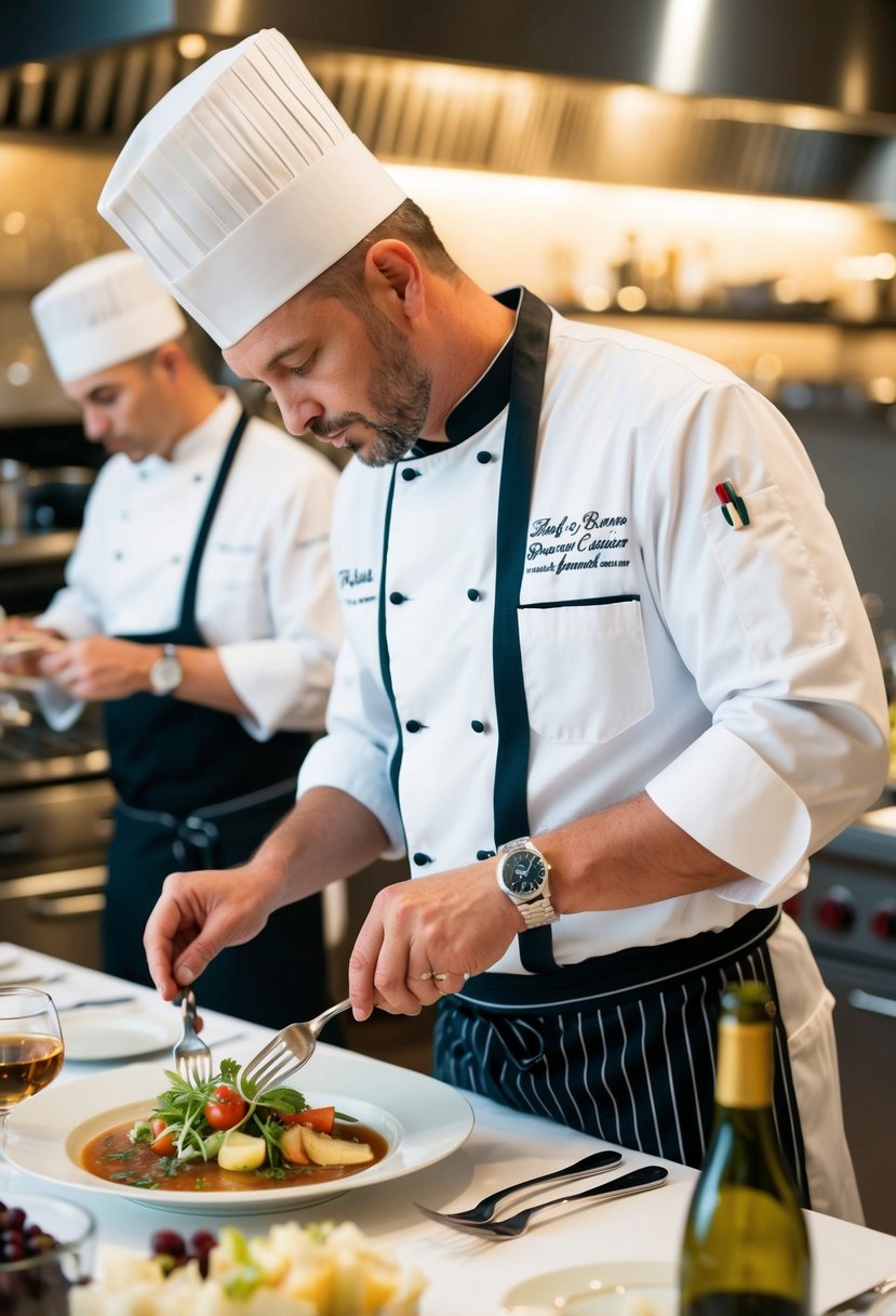 A private chef prepares a romantic dinner for a couple's 3rd wedding anniversary