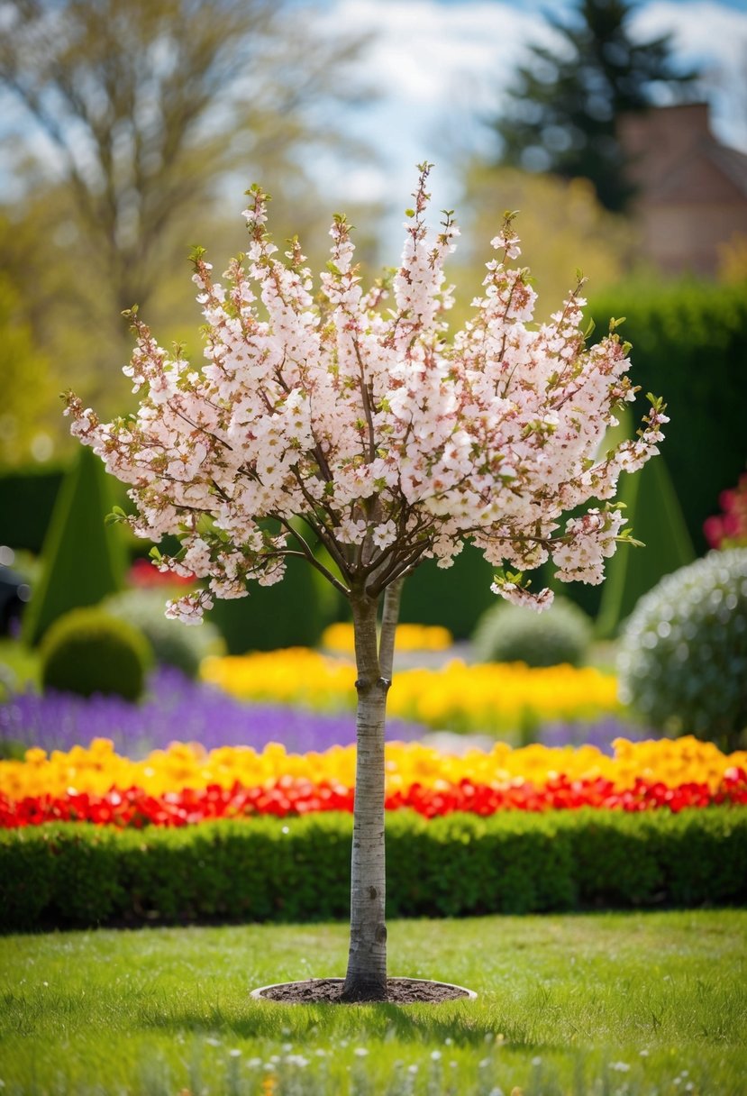 A love tree blossoms in a vibrant garden, symbolizing 41 years of marriage