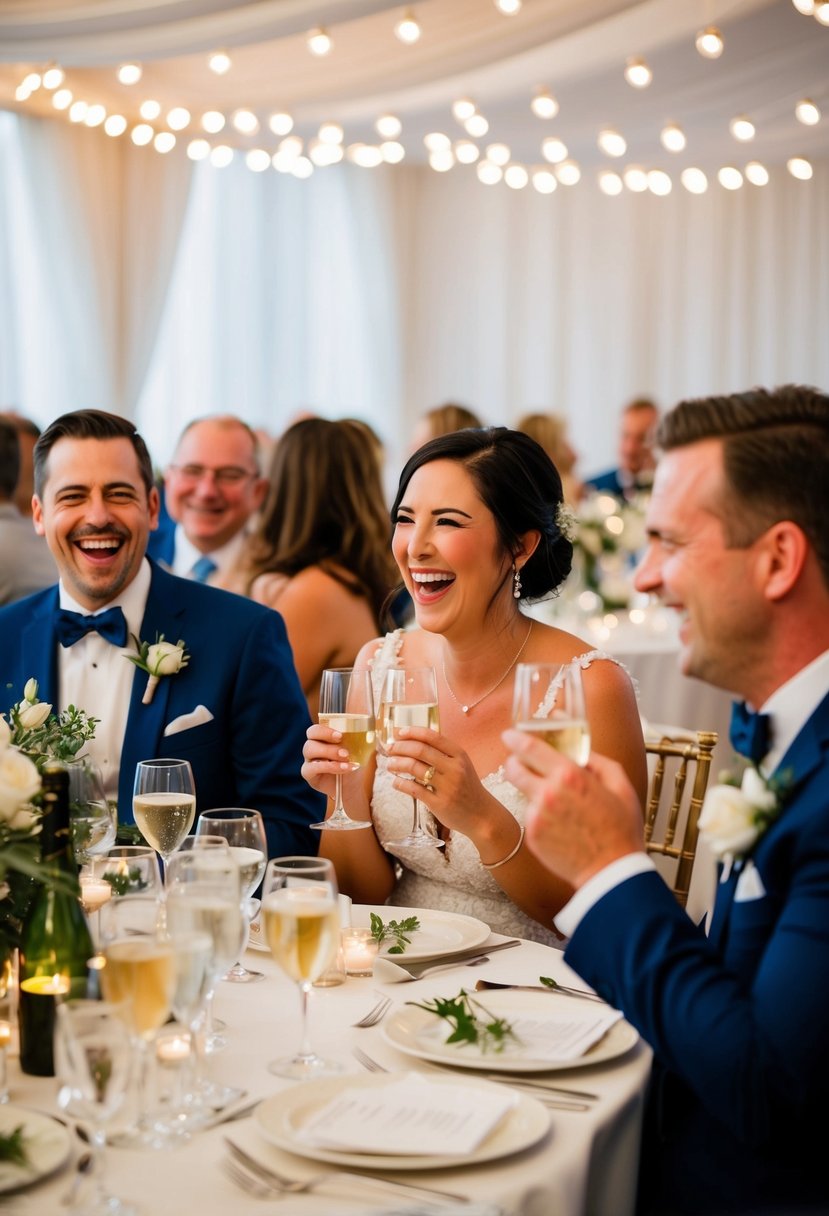 Rehearsal dinner: laughter, toasts, and heartfelt moments captured on camera for the wedding slideshow