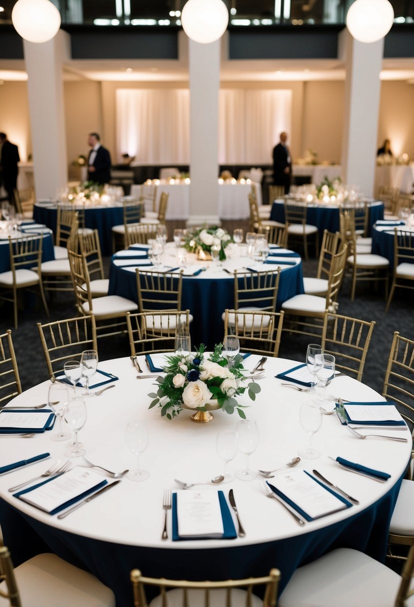 A circular table with evenly spaced chairs, positioned to allow unobstructed views for all guests