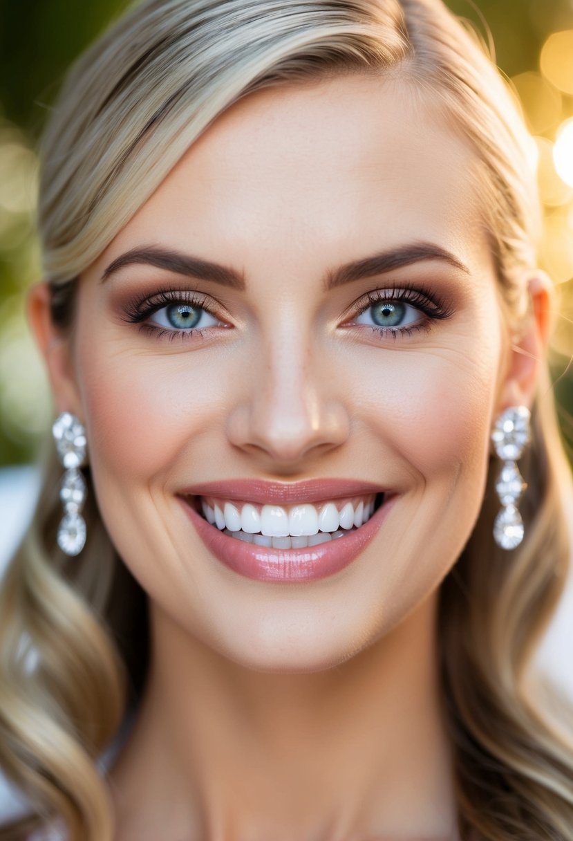 A sparkling smile after a teeth-whitening treatment, ready for the big day