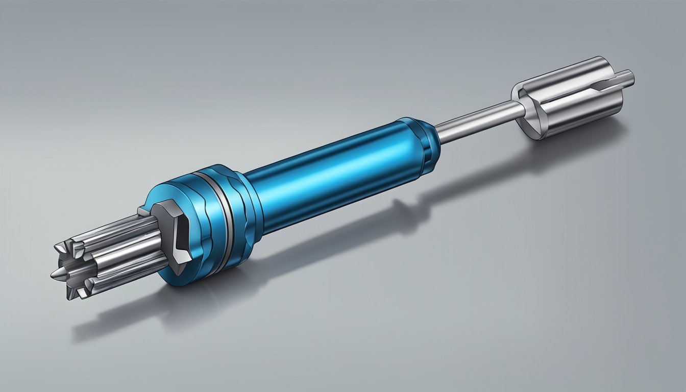A carbide step reamer cutting through metal with precision and efficiency, leaving behind smooth and accurate bore holes
