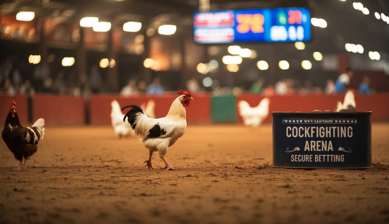 Arena sabung ayam yang ramai dengan sistem taruhan yang aman