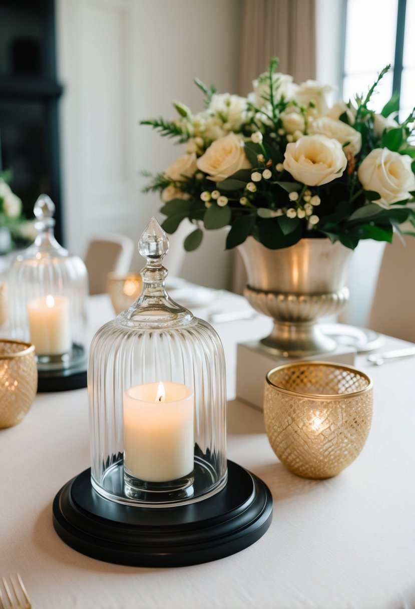 Elegant wedding decor elements being transformed into stylish home accents