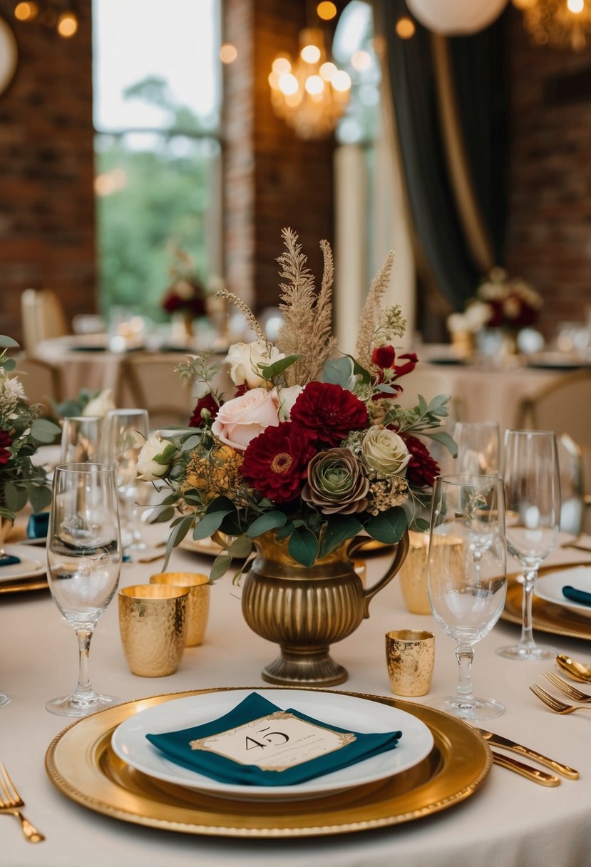 A vintage-themed party with antique decor for a 45th wedding anniversary