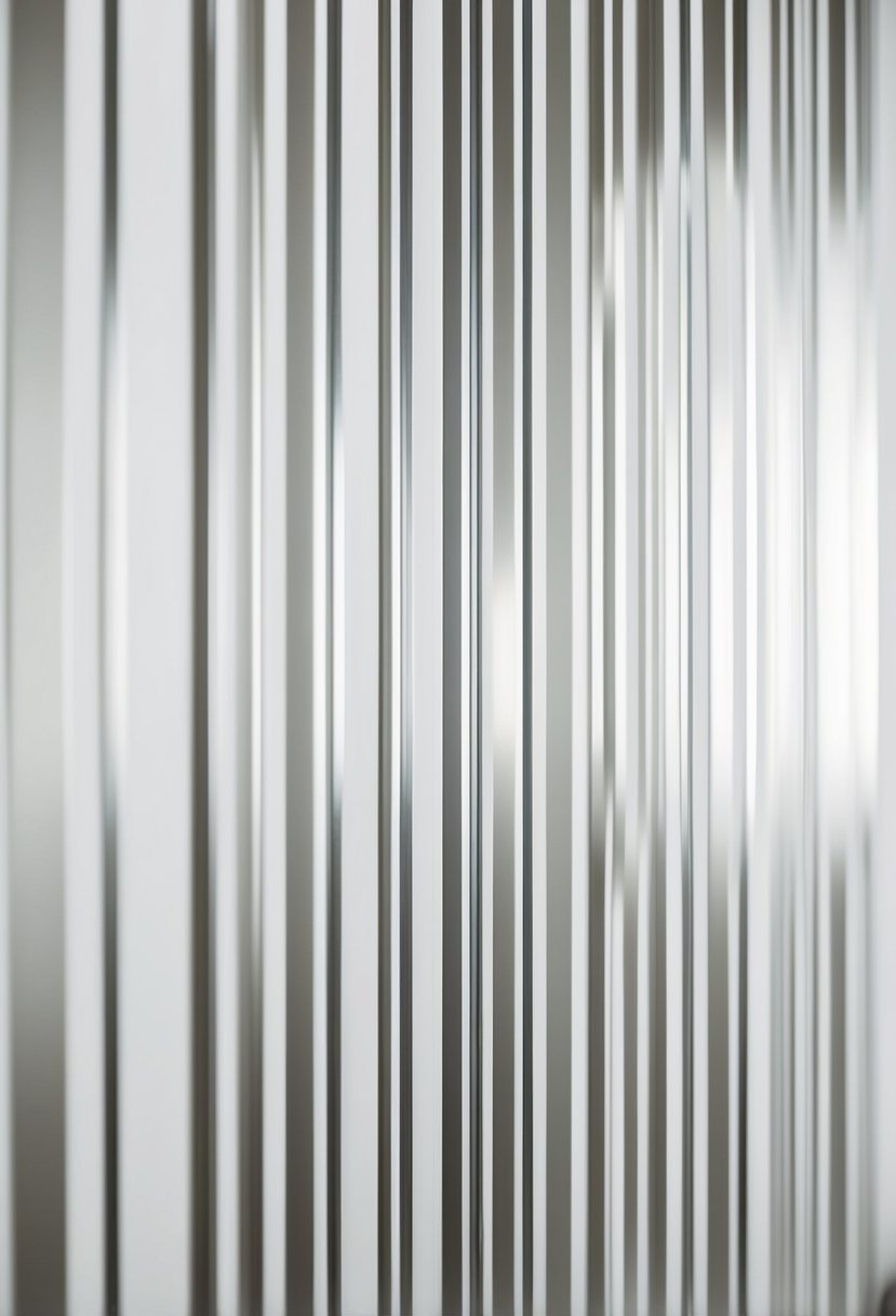 White and silver stripes on a pristine background, elegant and sleek