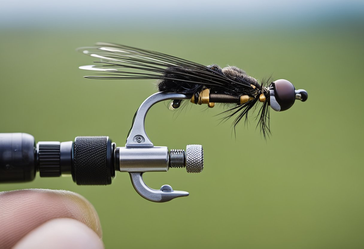 A fly tying vise holds a hook securely while the fly tying tool and kit are used to create intricate fly patterns. A rotary fly tying vise allows for easy manipulation of the hook