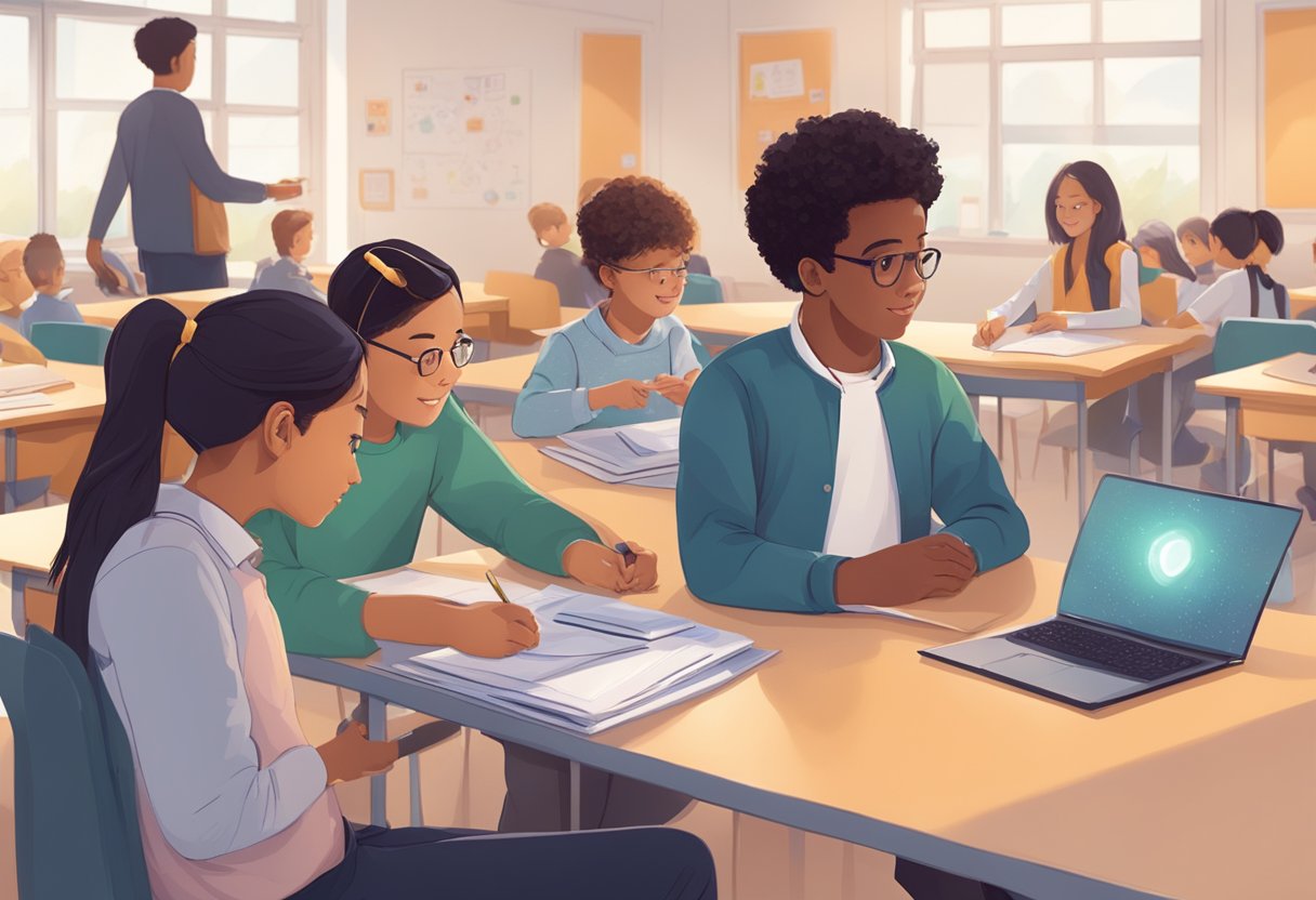 Best Tool ChatGPT, Claude, or Gemini for Education: A Comprehensive Comparison for Educators in 2025 A classroom setting with three AI characters (ChatGPT, Claude, and Gemeni) interacting and engaging in educational activities