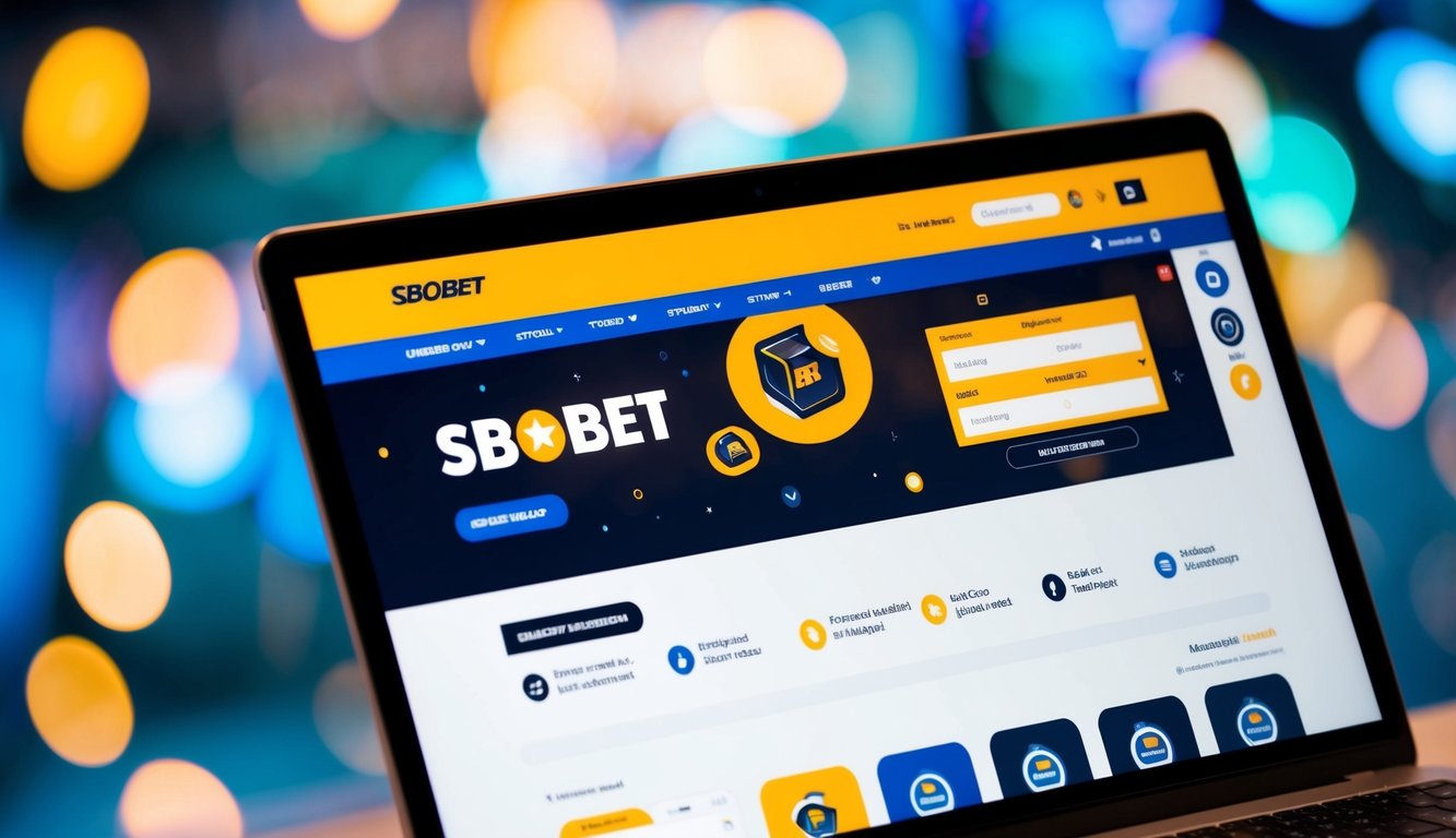 Antarmuka pengguna yang ramah di situs web Sbobet, dengan navigasi yang jelas dan warna-warna cerah