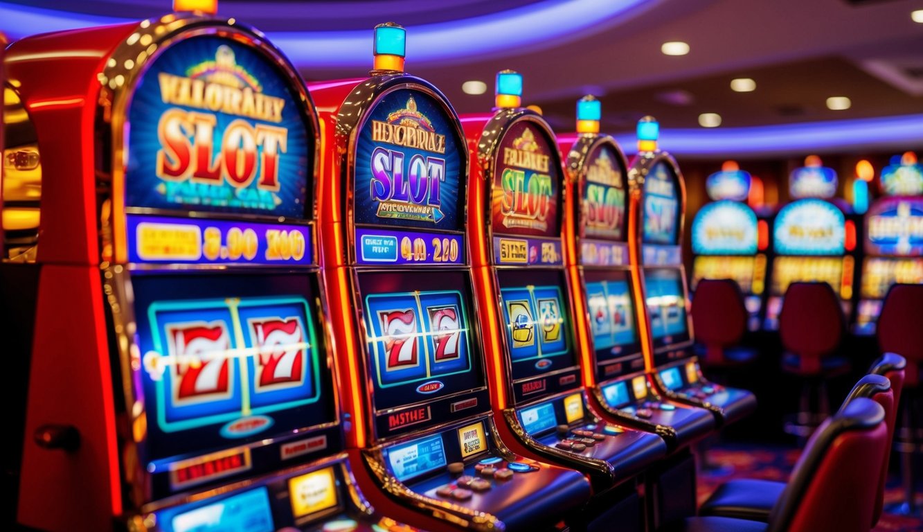 Koleksi mesin slot yang berwarna-warni di situs slot yang ramai