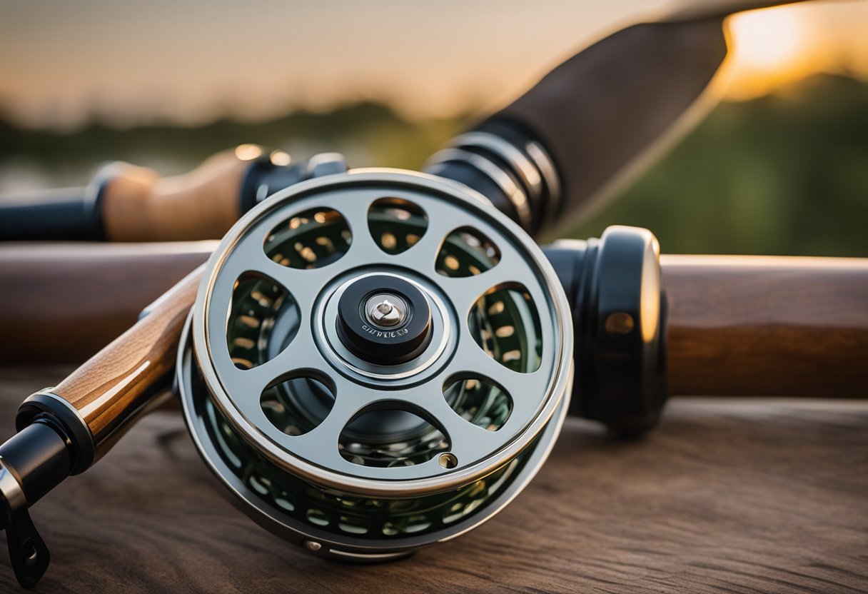 A fly rod and reel combo in a protective case, ready for fly fishing