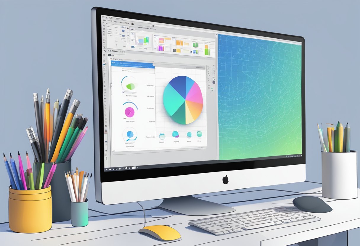 A computer screen displaying various AI graphic design tools and software, creating graphics and generating images for free