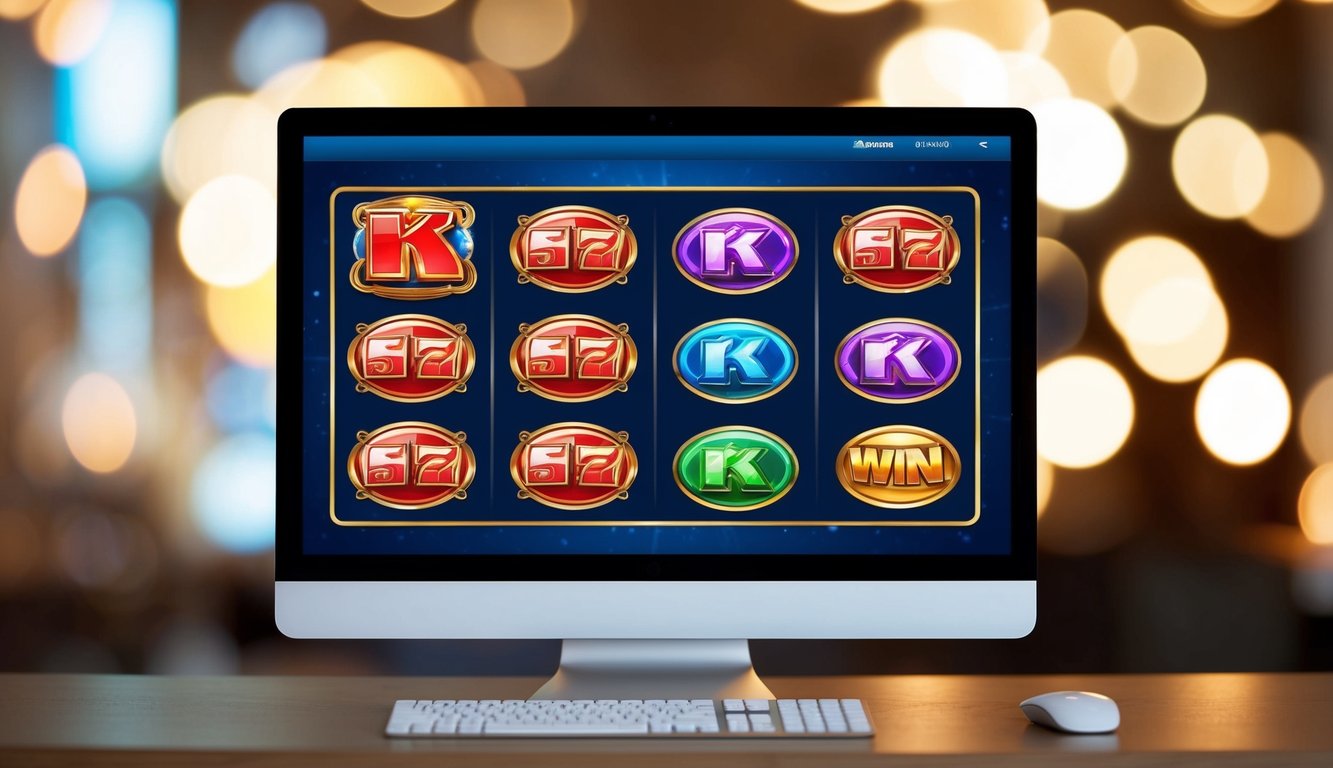 Sebuah permainan slot online dengan berbagai opsi yang ditampilkan di layar komputer