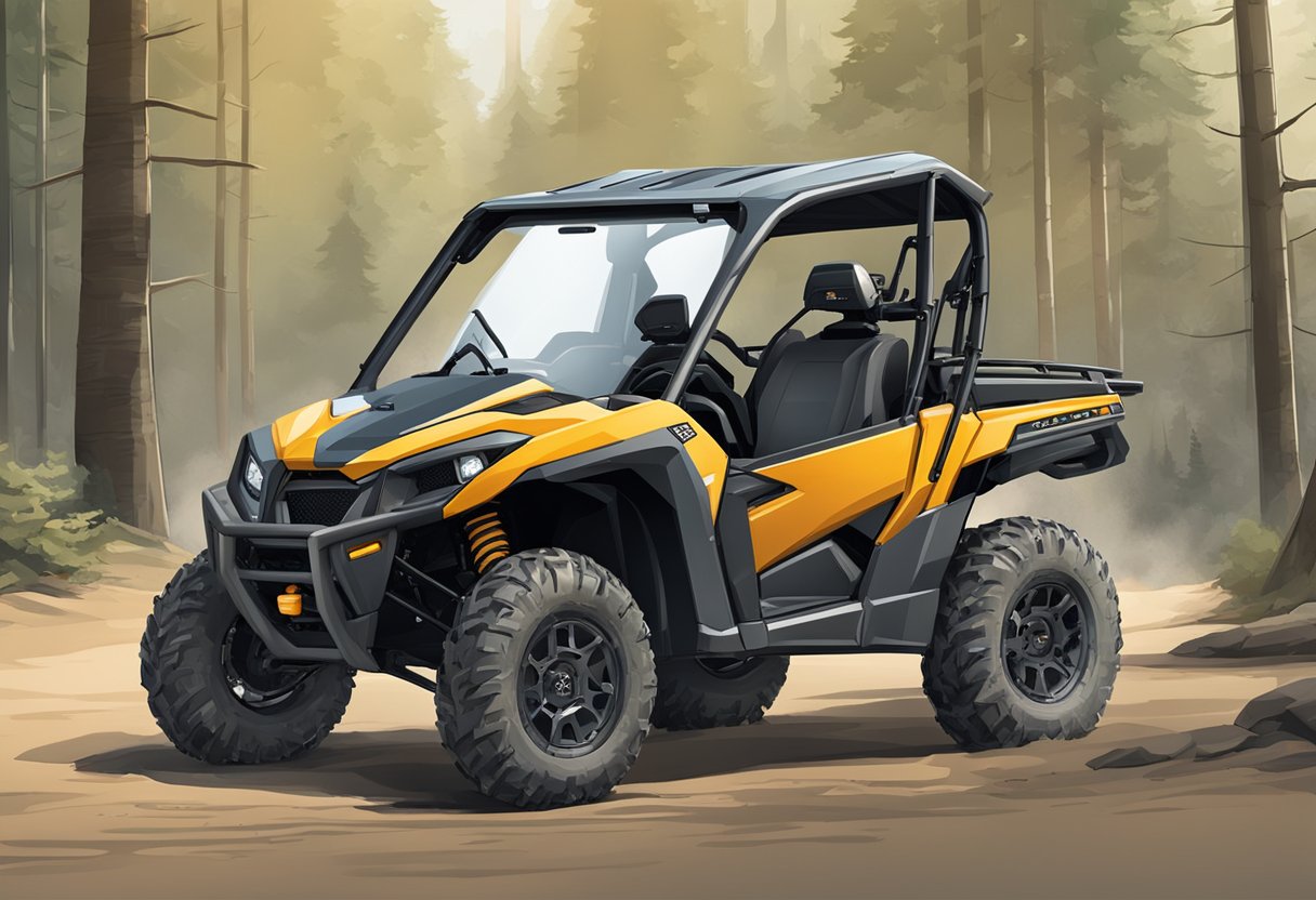 A rugged ATV carrier and a spacious side-by-side transporter sit side by side, ready for adventure