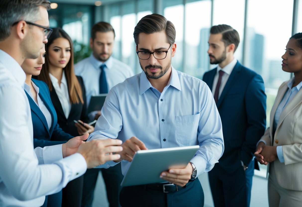 An appraiser reviewing a commercial property surrounded by conflicting business interests