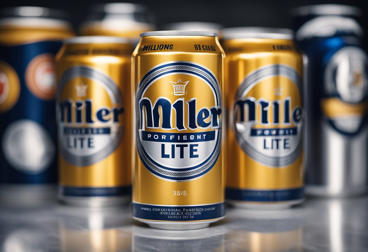 A graph showing increasing profits for Miller Lite