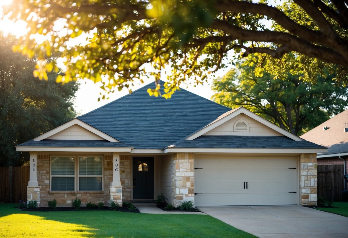 A sunny Texas day with a well-maintained house and a sturdy, long-lasting roof