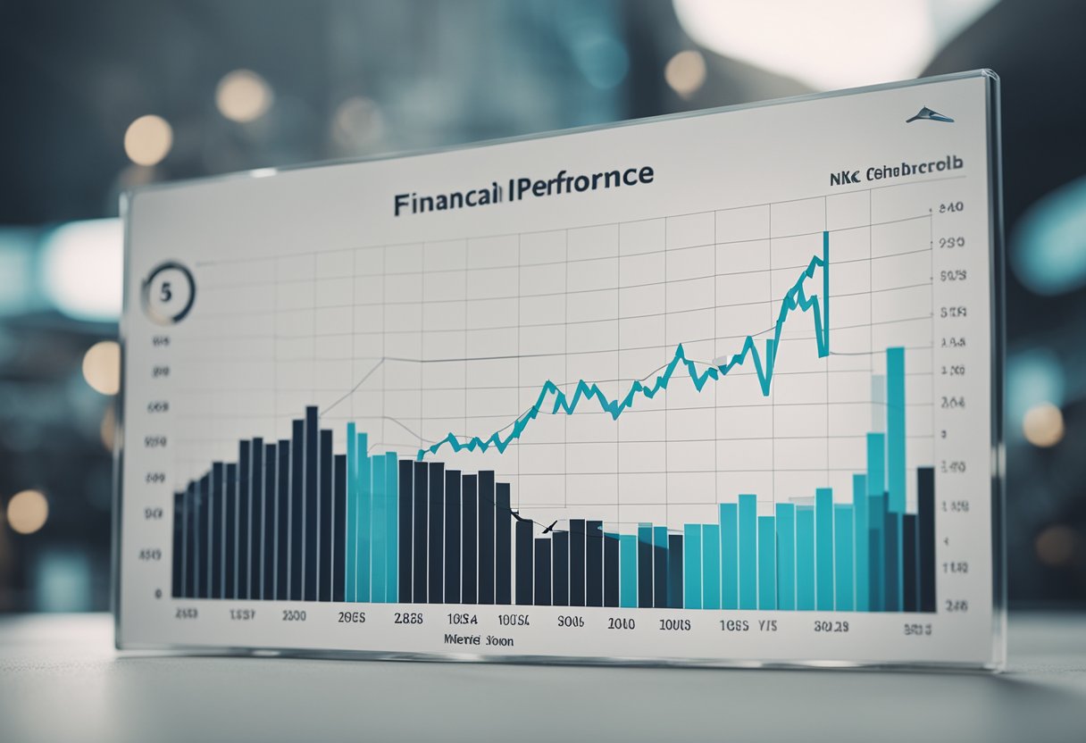 A graph showing Nike's financial performance over time, with clear upward trends
