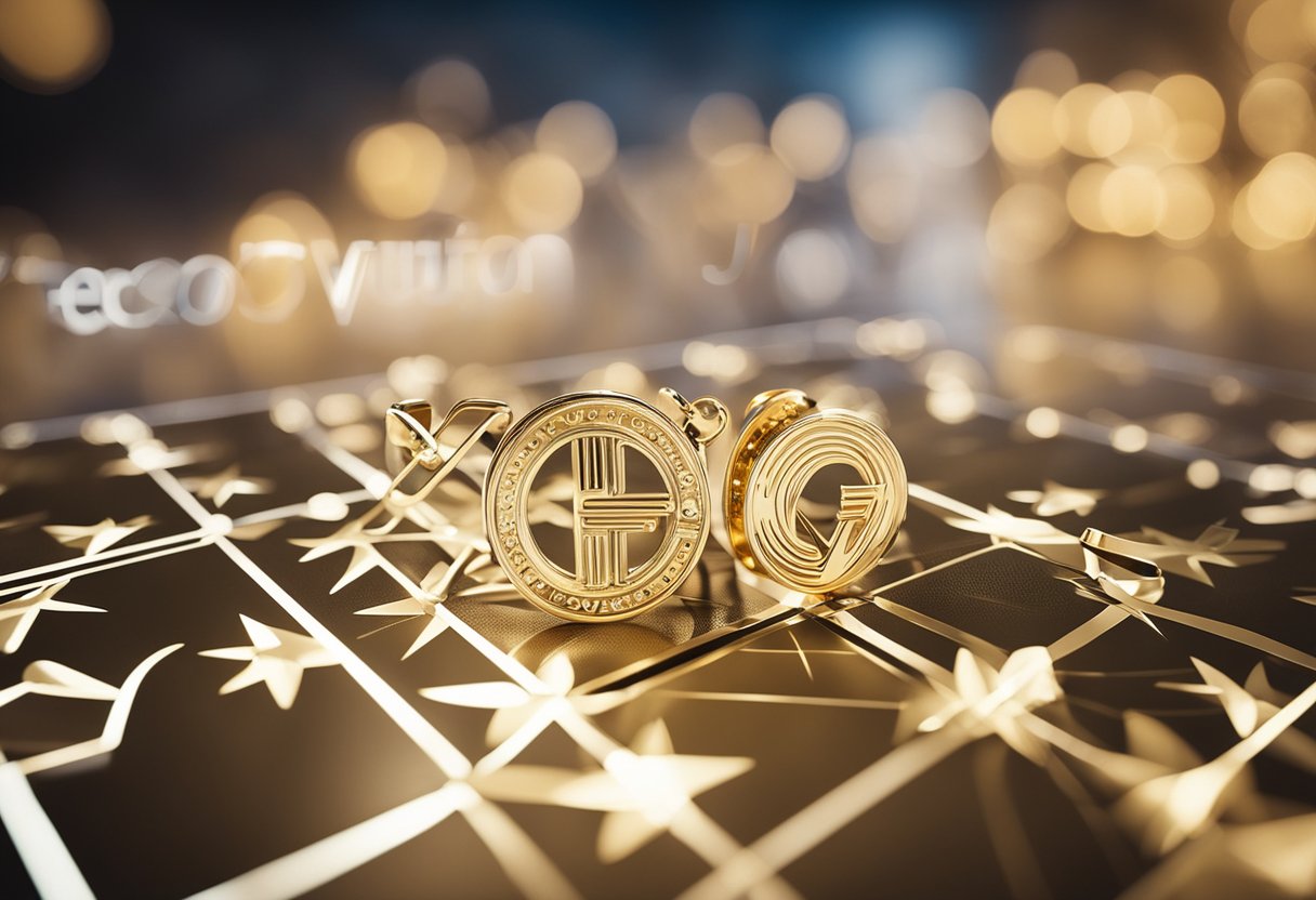 A graph showing rising profits for Louis Vuitton, with the company's logo prominently displayed