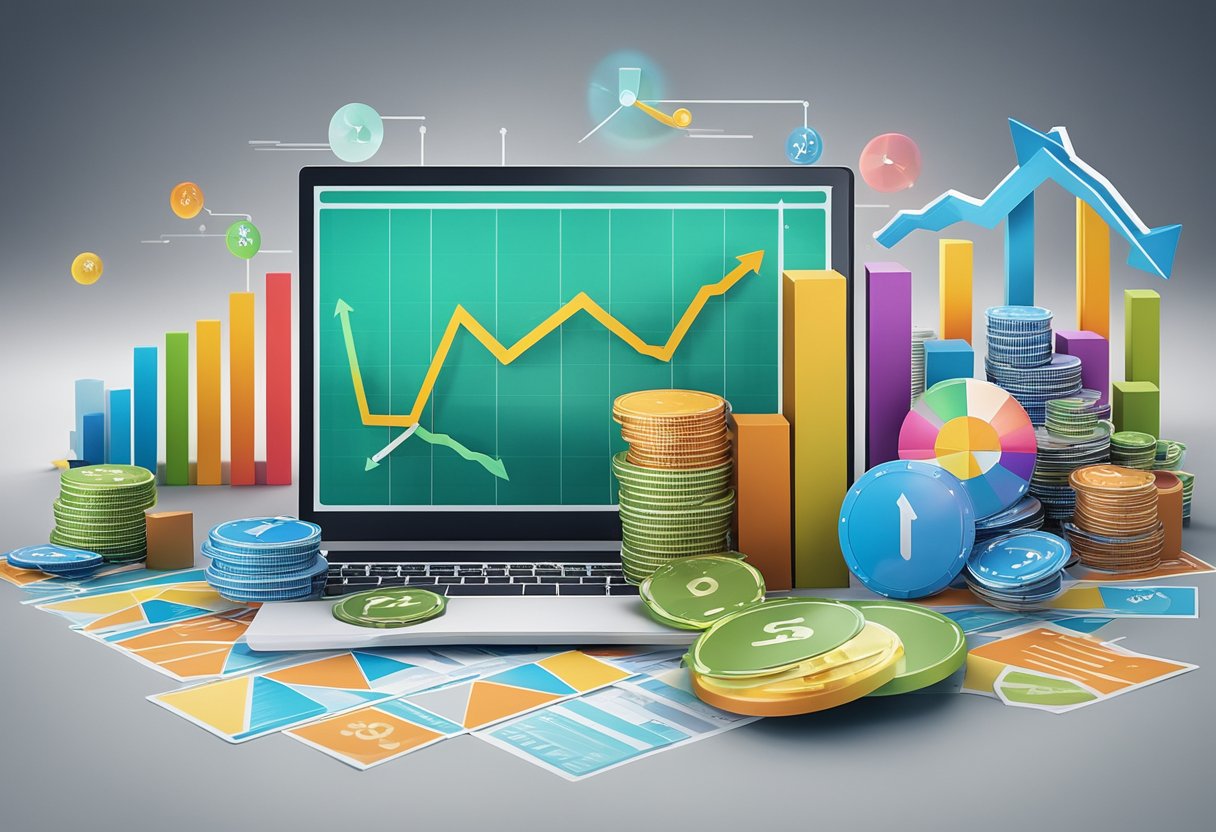 A graph showing the company valuation and various revenue streams of Discord, including advertising, subscription fees, and virtual goods sales