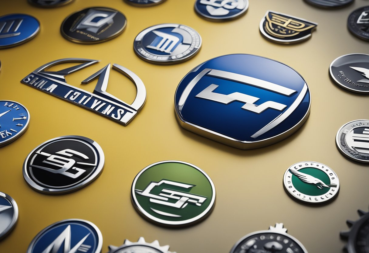A group of corporate logos, including General Motors, are arranged in a circle, symbolizing strategic partnerships and collaborations