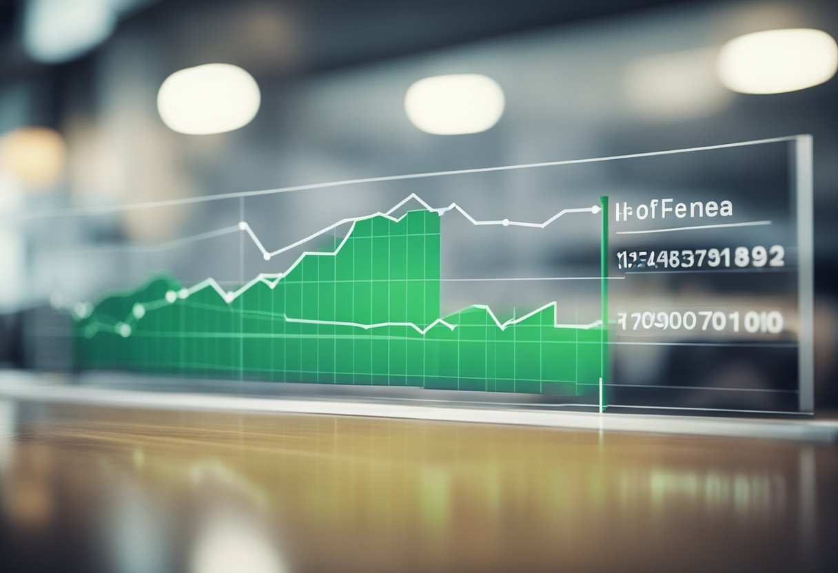 A line graph showing Asda's financial performance over time