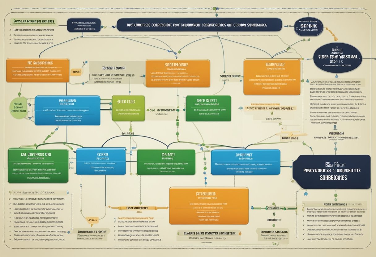 A corporate flowchart showing the ownership structure of Dave and Buster's, with clear connections between parent companies and subsidiaries